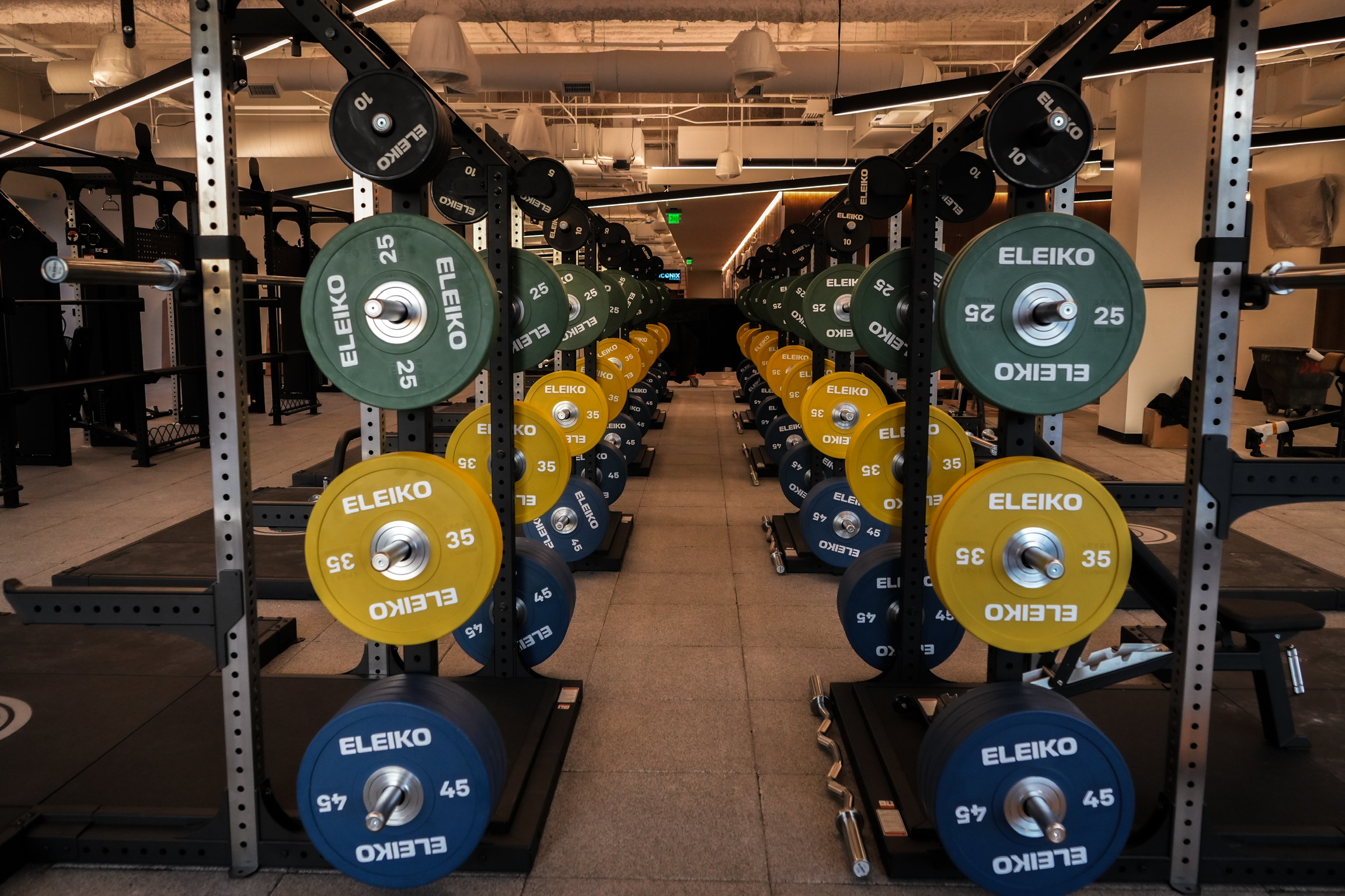 Weight room in luxury gym